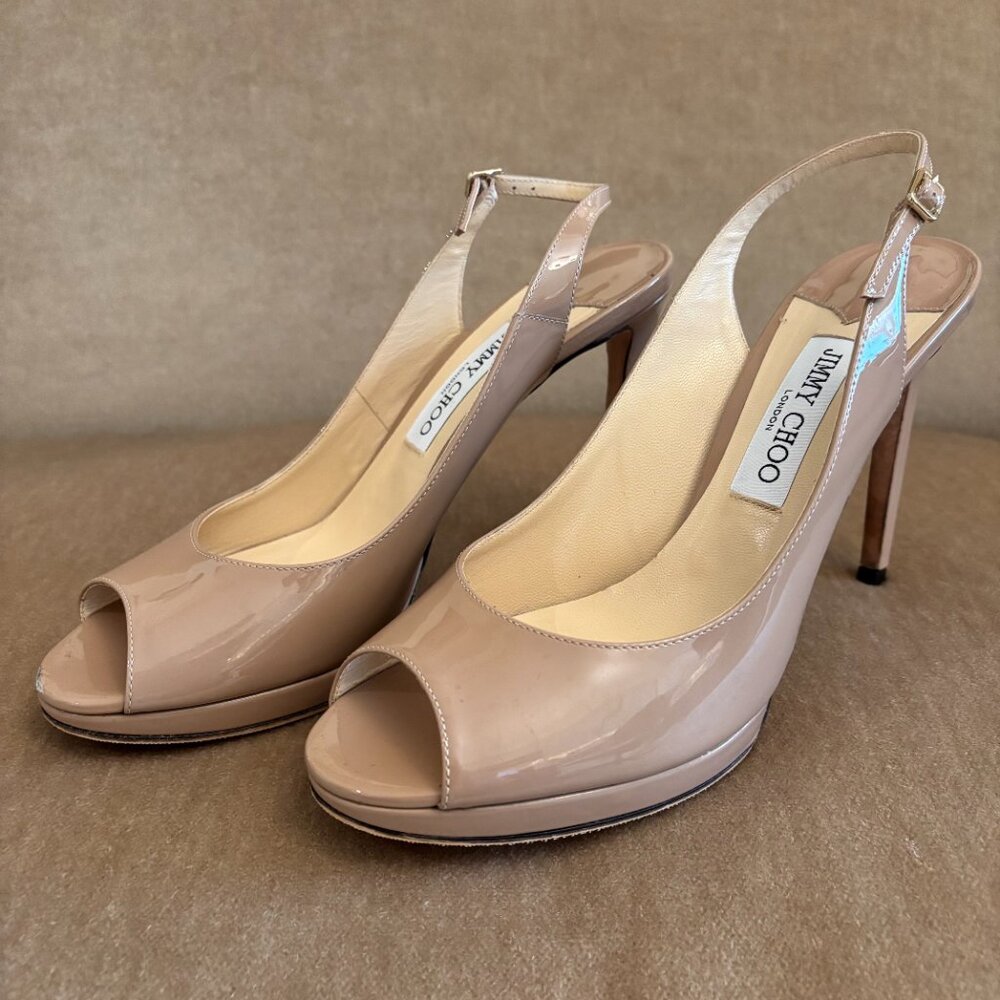 Jimmy Choo Patent Leather Slingback Pumps